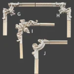 Wood Applique Corner Natural Floral Wood Carved Figurine Craft Home Decoration Accessories Background Wall Decoration Decal - Image 3