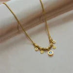 DIEYURO 316L Stainless Steel Roman Numerals White Zircon Charm Necklace Bracelets For Women New Trend Non-fading Jewelry Set - Image 3