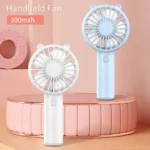 Portable Handheld Fan Small Cooling Fan USB Rechargeable Eyelash Eyelash Mute Cooler Handheld Fan Mini USB Rechargeable Desk - Image 3