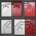Wood Applique Corner Natural Floral Wood Carved Figurine Craft Home Decoration Accessories Background Wall Decoration Decal - Image 5