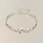 Korean Elegant Cherry Blossom Bow Zircon Bracelet For Women Y2K Sweet Girls Crystal Flowers Bracelets Wedding Party Jewelry Gift - Image 4