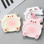 Cartoon Pig Color Palette Nail Art Mixing Color Drawing 1pcs Pallet Gel Nail Polish Painting Board Color Palette Manicure Tools