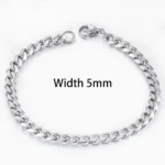 Hot Selling Fashion Stainless Steel Classical Cuban Chain Bracelet Men and Women Hip Hop Punk Jewelry - Image 3