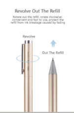 Deli Metal Sign Pen Pens Gold / Silver Gel Pen 0.5mm Refills PREMEC Smooth Refill MiKuni Japan Ink Black School Mi Pen - Image 5