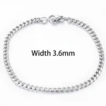 Hot Selling Fashion Stainless Steel Classical Cuban Chain Bracelet Men and Women Hip Hop Punk Jewelry - Image 2