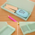 Simple Frosted Translucent Pencil Case Non-toxic Hard Plastic Pen Box Students Gift Stationery Box School Office Supplies - Image 4