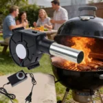 220V BBQ Fan Small blower Blast Engine with Air Collecting Adjustable Speed Cooking Tool Handheld Barbecue US/EU Plug