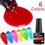6Pcs/Set Nail Gel Green Red Yellow Neon Polish Summer Bright Orange Colorful Manicure UV LED Soak Off Nail Art Gel Varnishes Kit - Image 5
