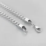 ELANDIS Width 5MM Double Cuban Chain Stainless Steel Metal Clasp Bracelets, Punk Men's Bangles Length 20cm48 Hour Shipping - Image 6