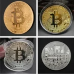 Gold Plated Bitcoin Coin Collectible Art Collection Gift Physical commemorative Casascius Bit BTC Metal Antique Imitation - Image 2