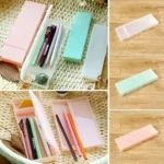 Simple Frosted Translucent Pencil Case Non-toxic Hard Plastic Pen Box Students Gift Stationery Box School Office Supplies - Image 3