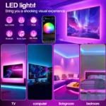 Tuya WiFi LED Strip Lights Smart Life USB 5050 RGB Lamp Tape TV PC Backlight Room Light Flexible Diode Work With Alexa Google - Image 3
