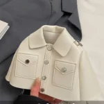 Retro Solid Color Clothes Shaped Crossbody Bag PU Leather Coat Chain Shoulder Bag Korean Style Tote Bag Women Handbag Ladies - Image 2