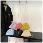 Retro Solid Color Clothes Shaped Crossbody Bag PU Leather Coat Chain Shoulder Bag Korean Style Tote Bag Women Handbag Ladies - Image 3