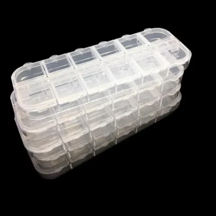 1/3/5PCS 12 Grids Plastic Organizer Holder For Nail Art Stone Jewelry Accessory Storage Box Bead Decoration Collector Tool