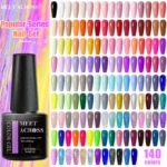 MEET ACROSS 7ml Popular Series Nail Gel Polish 140 Colors Soak Off UV/LED Long Lasting Nail Art Gel Varnish for Manicure Nails