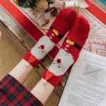 Christmas coral fleece socks mid-tube warm thickened floor sleep cartoon socks - Image 2