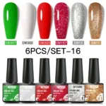 6Pcs/Set Nail Gel Green Red Yellow Neon Polish Summer Bright Orange Colorful Manicure UV LED Soak Off Nail Art Gel Varnishes Kit - Image 4