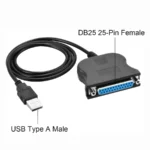 USB Male to IEEE1284 DB25 Female 25Pin Parallel Port Print Converter Cable LPT Device Adapter Cord for PC Old Printer - Image 2