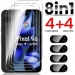 8 In 1 Clear Crystal 9H Tempered Glass Case For Google Pixel 9a 5G Screen Protector Camera Glass Googe Pixel9a Pixle 9a 9 a a9