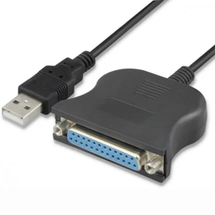 USB Male to IEEE1284 DB25 Female 25Pin Parallel Port Print Converter Cable LPT Device Adapter Cord for PC Old Printer