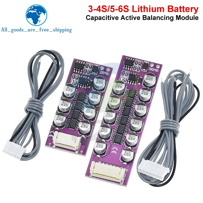 kf-Sa7eabba6e0df49538d4f5bdf1b90ec48I 1.2A BMS 3S 4S 5S 6S 18650 Lithium Battery Active Equalization Board Li-ion LiFePo4 Balancer Energy Transfer Balance Capacitor - Image 1