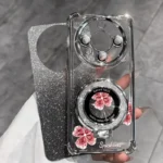 Pearl Strap Glitter Pink Clover Phone Holder Case On For Huawei Honor 9X Pro 60 70 80 90 100 200 300 Pro Ultra Y9s Stand Cover - Image 3