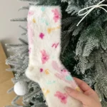 Women's Autumn Winter Socks Mid Tube Cute Mink Velvet Sock Thickened Warm Sleeping Floor Stockings Furry Solid Color Simple Sock - Image 6