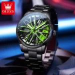 OLEVS 9937 Mens Watch Original Rotatable Wheel Hub Dial Fashion Trend Quartz Watch Waterproof Luminous Stainless Steel Reloj - Image 5