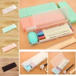 Simple Frosted Translucent Pencil Case Non-toxic Hard Plastic Pen Box Students Gift Stationery Box School Office Supplies - Image 5