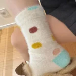 Women's Autumn Winter Socks Mid Tube Cute Mink Velvet Sock Thickened Warm Sleeping Floor Stockings Furry Solid Color Simple Sock - Image 5