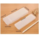 Simple Frosted Translucent Pencil Case Non-toxic Hard Plastic Pen Box Students Gift Stationery Box School Office Supplies - Image 6