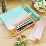 Simple Frosted Translucent Pencil Case Non-toxic Hard Plastic Pen Box Students Gift Stationery Box School Office Supplies - Image 2