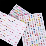 100Pairs Acrylic Crystal Heart Star Moon Small Stud Earrings Set For Women Girl Animal Flower Plastic Earring 2021 Trend Jewelry - Image 5