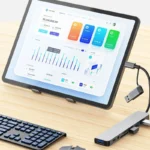 8 in 2 USB +Type C HUB Docking Station with 3.5mm Audio Jack Adapter for Micro SD Card Reader Laptop Tablet Phone Disk Converter - Image 4