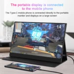 14 inch portable monitor 2.2K for For Laptop XBox PS4 / 5 Switch TV Box Cell Phone PC Extension Monitor for office and gaming - Image 4