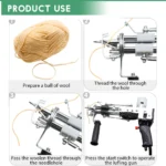Electric Carpet Tufting Gun Hand Gun Carpet Weaving Flocking Machines Loop Pile Cut Pile - Image 3