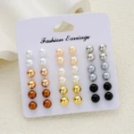 83pcs Elegant Pearl Geometric Earrings Necklace Bracelet Ring Jewelry Set For Women Heart Butterfly Star Daily Party Jewelry New - Image 3
