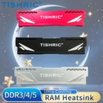 TISHRIC DDR5 DDR4 DDR3 Desktop Memory RAM Heatsink With Thermal Pad Aluminum Alloy DDR5 DDR4 DDR3 RAM Radiator Cooler Cooling