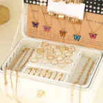 104 Pcs/Set Fashion Metal Pearl Zircon Earrings Butterfly Necklaces Bracelets Rings Combinations Jewelry Sets For Women's Gifts - Image 5