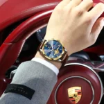 POEDAGAR Military Luxury Men Wristwatch Quartz Waterproof Luminous Chronograph Leather Man Watch Sports Men's Watches Male Reloj - Image 4