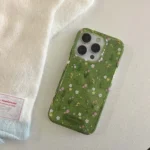 Green flower Phone Case for Xiaomi Redmi Note 15 14 13 12 12s 11 11s 10 9 9s 8 7 Pro Plus 4G 5G Feather Texture Back Cover