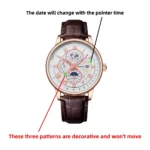 2024 Fashion Men Watch Fashion Top Luxury Sport Men's Wristwatch Waterproof Luminous Leather Date Quartz Watches Man Clock - Image 5