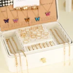 104 Pcs/Set Fashion Metal Pearl Zircon Earrings Butterfly Necklaces Bracelets Rings Combinations Jewelry Sets For Women's Gifts - Image 4