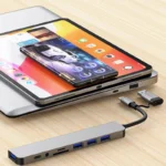 8 in 2 USB +Type C HUB Docking Station with 3.5mm Audio Jack Adapter for Micro SD Card Reader Laptop Tablet Phone Disk Converter - Image 2
