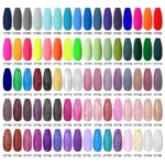 MEET ACROSS 7.3ml Blue Green Gel Nail Polish Spring Summer Glitter Semi Permanent UV Gel Varnish Nail Art Design For Manicure - Image 6