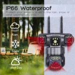 6MP WiFi PTZ Camera Outdoor Tri Lens Motion Detection IP66 Waterproof Network Wireless Surveillance Camera - Image 3