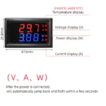 High Quality DC 100V 10A Voltmeter Ammeter LED Amp Dual Digital Volt Meter Gauge Power meter Ampere meter Thermometer - Image 2
