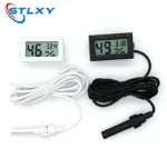 Micro LCD digital thermometer hygrometer indoor convenience temperature sensor hygrometer instrument with cable - Image 2