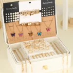 104 Pcs/Set Fashion Metal Pearl Zircon Earrings Butterfly Necklaces Bracelets Rings Combinations Jewelry Sets For Women's Gifts - Image 3